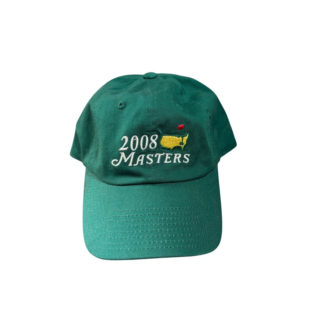 American Needle 2008 Masters Golf Hat Green Adjustable Cotton Dad Cap Tournament